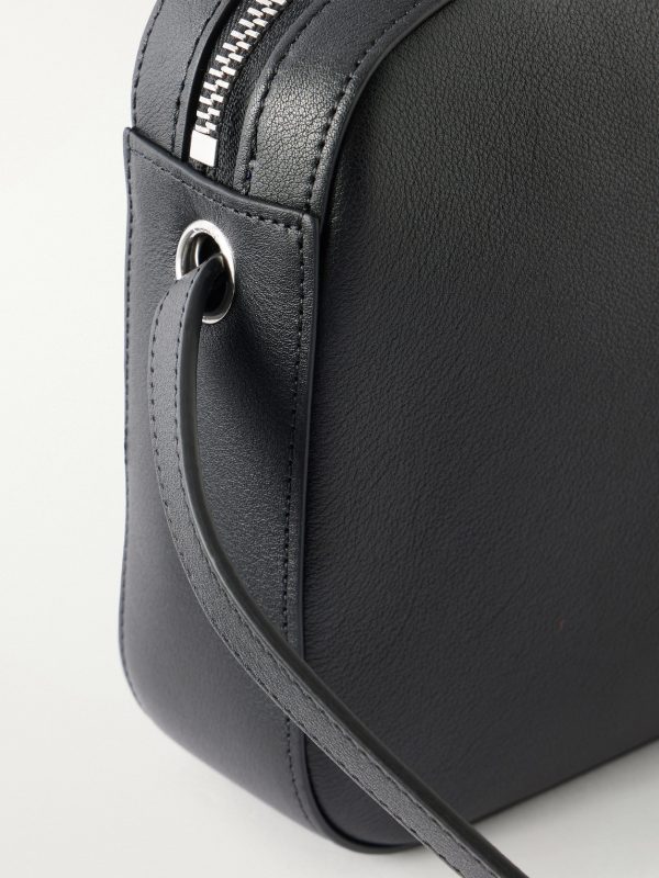 Logo-Detailed Leather Messenger Bag - CU Logo-Detailed Leather Messenger Bag - CU