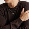 Tag Logo-Engraved Silver-Tone Pendant Necklace - OU Tag Logo-Engraved Silver-Tone Pendant Necklace - OU