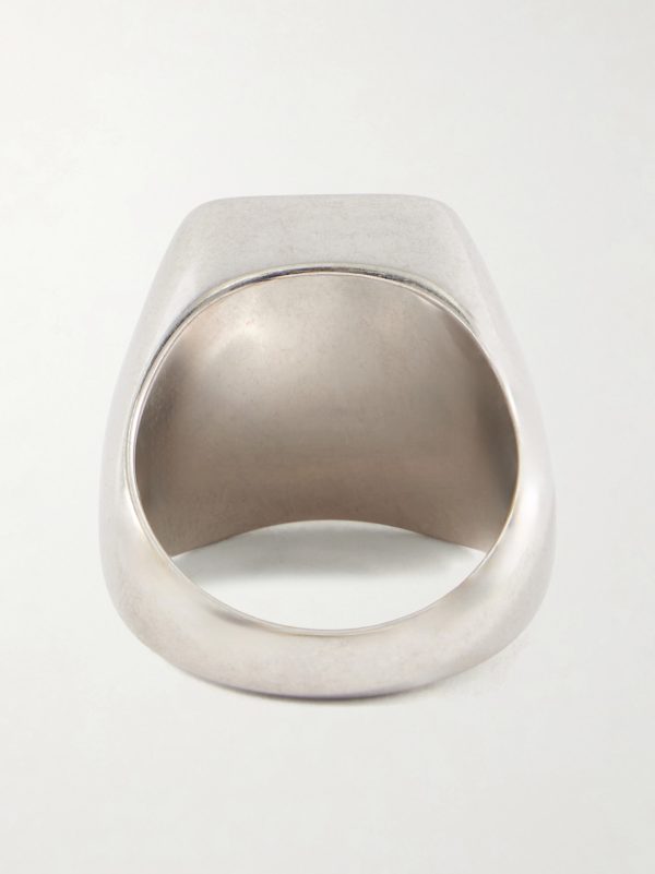 Triomphe-Engraved Silver-Tone Signet Ring - BK