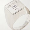 Triomphe-Engraved Silver-Tone Signet Ring - CU