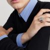 Triomphe-Engraved Silver-Tone Signet Ring - OU