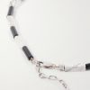 Triomphe Silver-Tone, Onyx and Howlite Necklace - BK Triomphe Silver-Tone, Onyx and Howlite Necklace - BK
