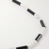 Triomphe Silver-Tone, Onyx and Howlite Necklace - CU Triomphe Silver-Tone, Onyx and Howlite Necklace - CU