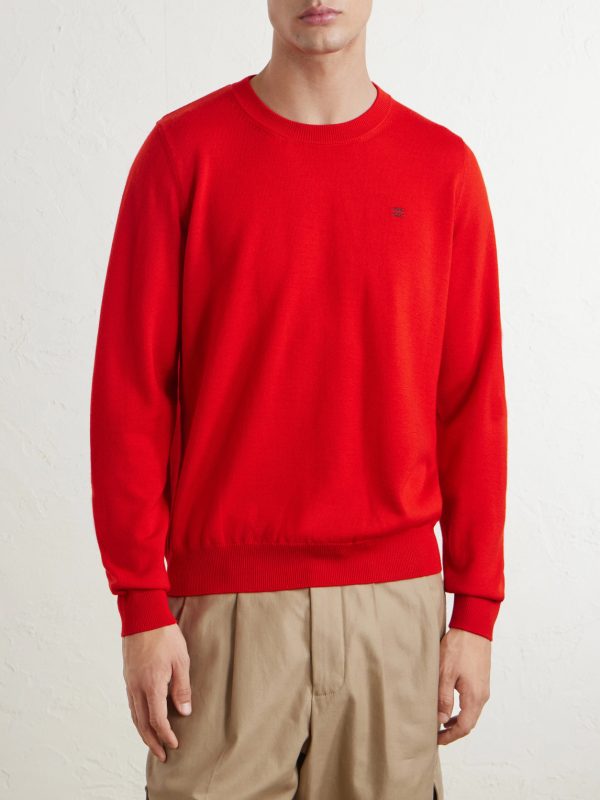 Triomphe-Embroidered Wool Sweater - FR Triomphe-Embroidered Wool Sweater - FR