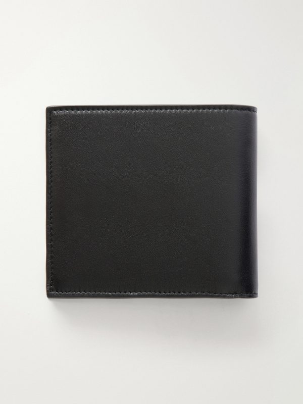 Logo-Print Leather Billfold Wallet - BK