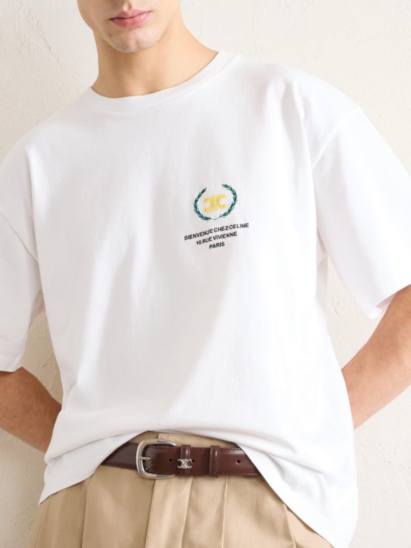 Triomphe-Embroidered Cotton-Jersey T-Shirt - CU Triomphe-Embroidered Cotton-Jersey T-Shirt - CU