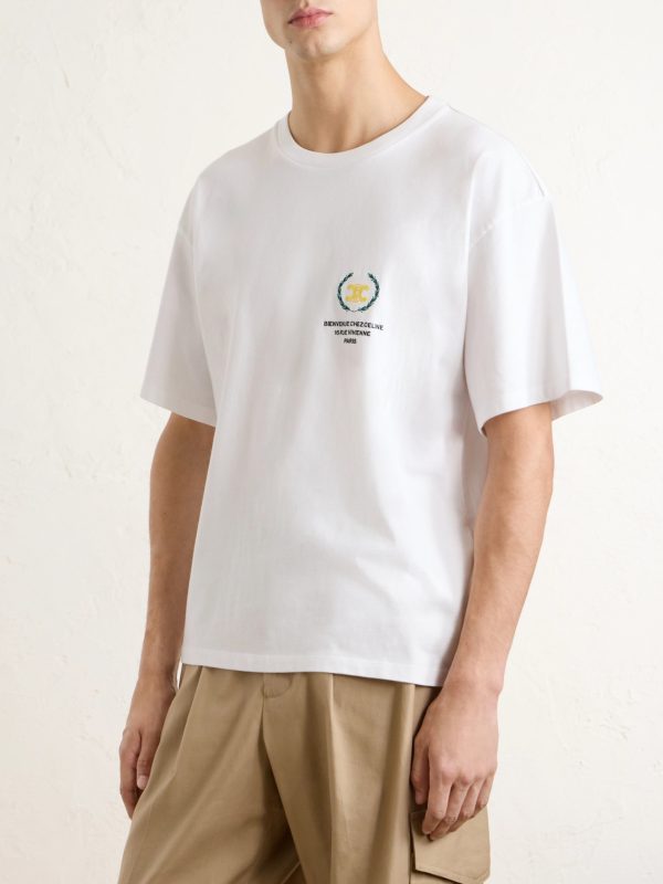 Triomphe-Embroidered Cotton-Jersey T-Shirt - FR Triomphe-Embroidered Cotton-Jersey T-Shirt - FR