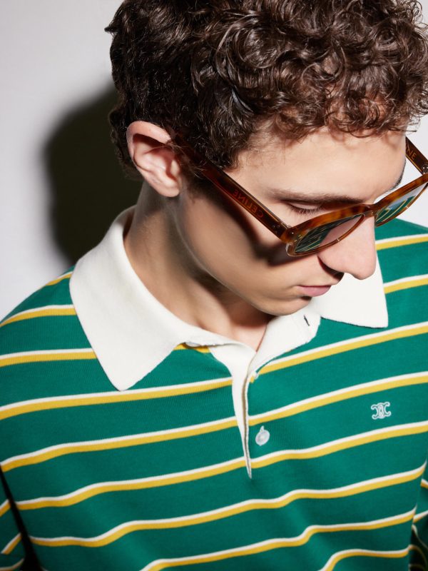 Rectangular-Frame Acetate Sunglasses - BK