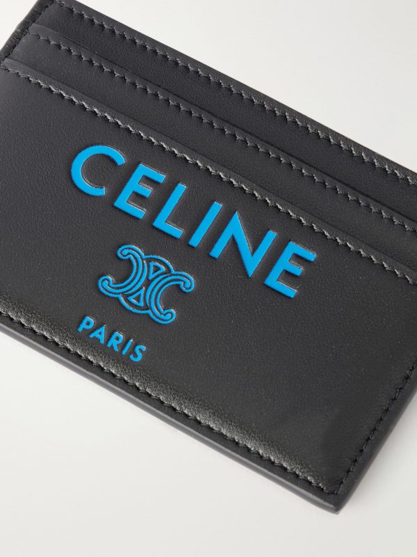 Logo-Print Leather Cardholder - CU