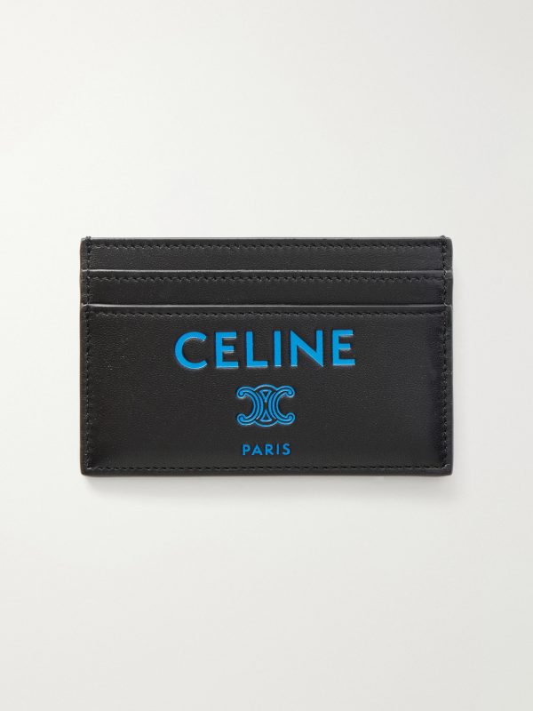 Logo-Print Leather Cardholder
