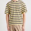 Triomphe-Embroidered Striped Cotton-Jersey T-Shirt - FR