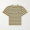 Triomphe-Embroidered Striped Cotton-Jersey T-Shirt