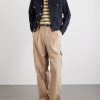Triomphe-Embroidered Striped Cotton-Jersey T-Shirt - OU