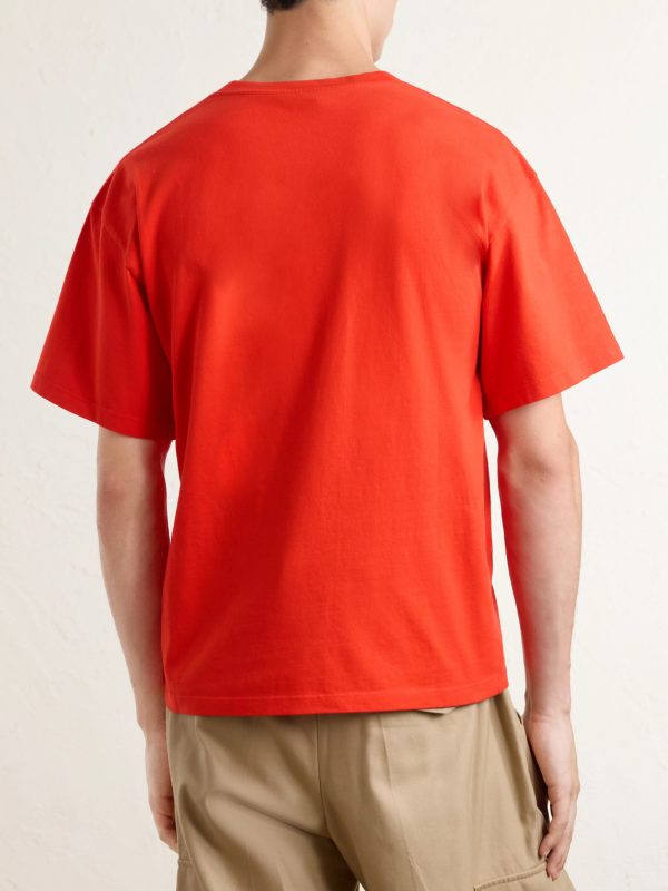 Triomphe-Embroidered Cotton-Jersey T-Shirt - BK Triomphe-Embroidered Cotton-Jersey T-Shirt - BK