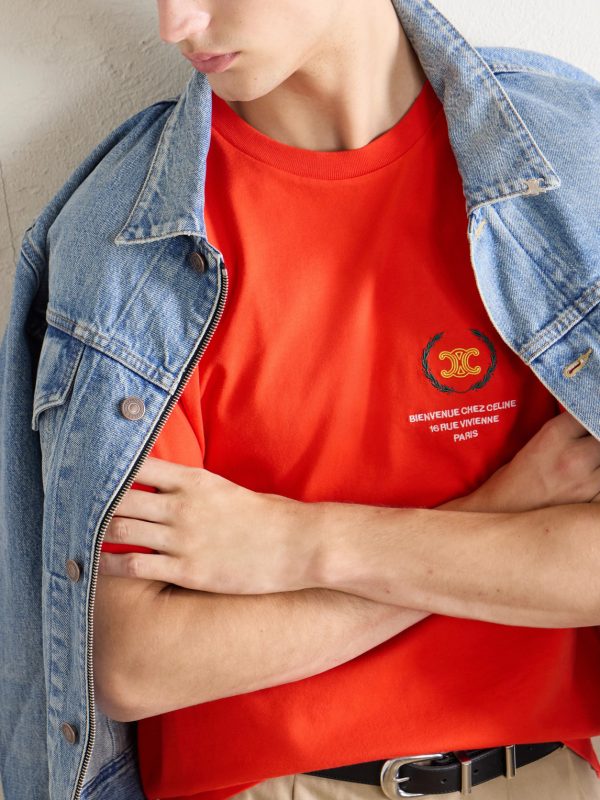 Triomphe-Embroidered Cotton-Jersey T-Shirt - CU Triomphe-Embroidered Cotton-Jersey T-Shirt - CU