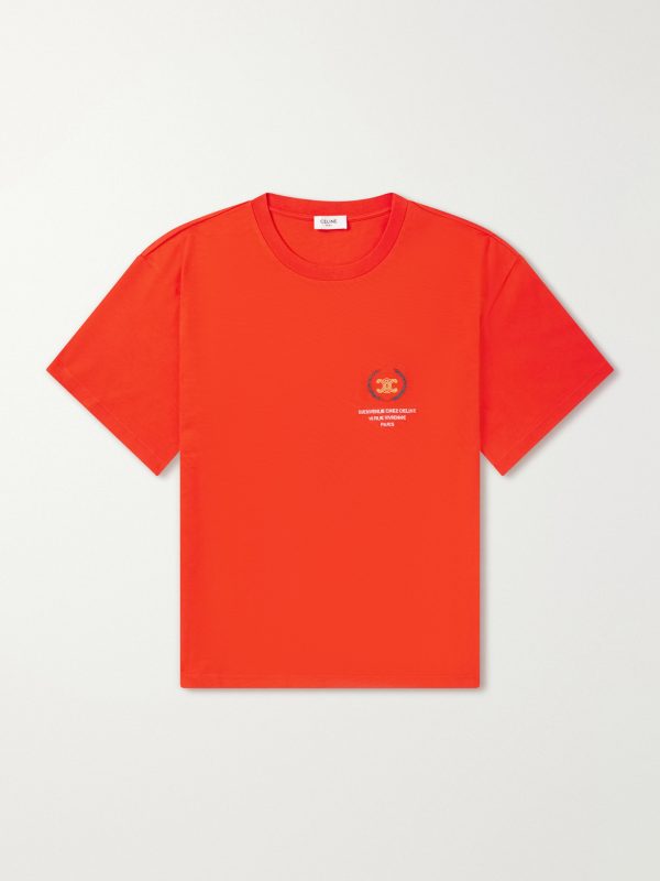 Triomphe-Embroidered Cotton-Jersey T-Shirt Triomphe-Embroidered Cotton-Jersey T-Shirt