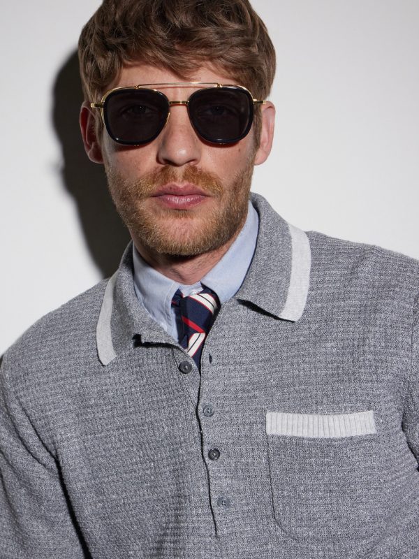 Round-Frame Silver-Tone Titanium Sunglasses - BK Round-Frame Silver-Tone Titanium Sunglasses - BK