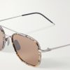 Aviator-Style Gold-Tone Titanium Sunglasses - E1