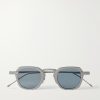Square-Frame Silver-Tone Titanium Sunglasses Square-Frame Silver-Tone Titanium Sunglasses