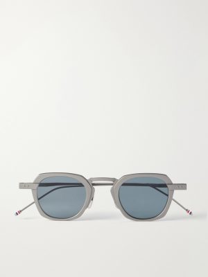 Square-Frame Silver-Tone Titanium Sunglasses Square-Frame Silver-Tone Titanium Sunglasses