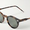 Round-Frame Tortoiseshell Acetate Sunglasses - E1 Round-Frame Tortoiseshell Acetate Sunglasses - E1