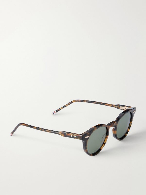 Round-Frame Tortoiseshell Acetate Sunglasses - FR Round-Frame Tortoiseshell Acetate Sunglasses - FR