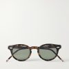 Round-Frame Tortoiseshell Acetate Sunglasses Round-Frame Tortoiseshell Acetate Sunglasses