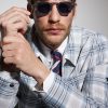 Square-Frame Titanium Sunglasses - BK