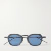 Square-Frame Titanium Sunglasses