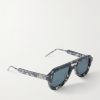 Aviator-Style Tortoiseshell Acetate Sunglasses - FR