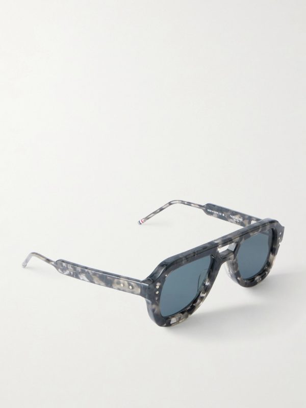 Aviator-Style Tortoiseshell Acetate Sunglasses - FR
