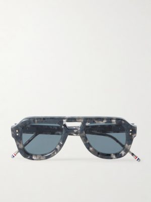 Aviator-Style Tortoiseshell Acetate Sunglasses Aviator-Style Tortoiseshell Acetate Sunglasses