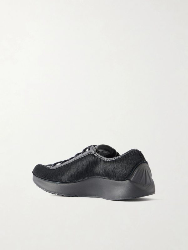 Air Superfly Rubber-Trimmed Calf Hair Sneakers - BK Air Superfly Rubber-Trimmed Calf Hair Sneakers - BK