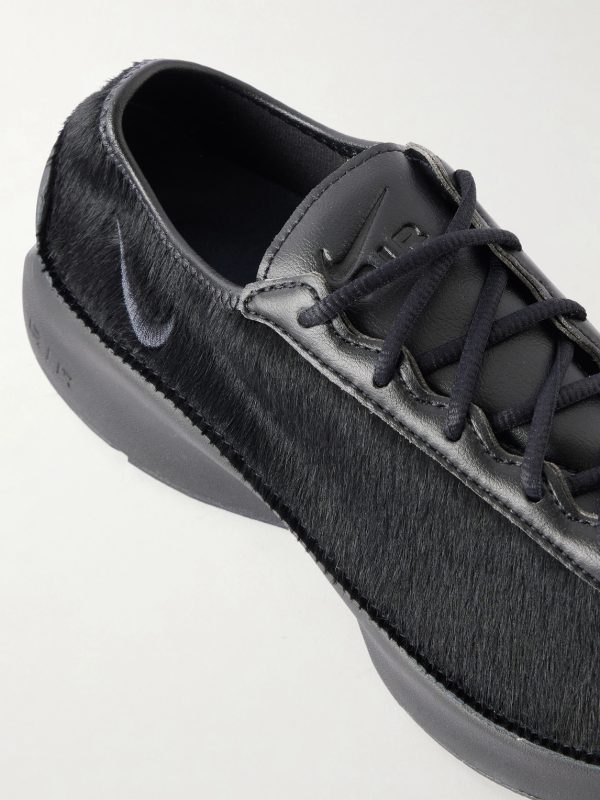 Air Superfly Rubber-Trimmed Calf Hair Sneakers - CU Air Superfly Rubber-Trimmed Calf Hair Sneakers - CU