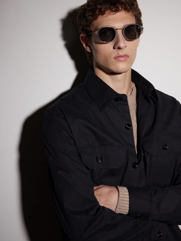 Round-Frame Titanium Sunglasses - BK Round-Frame Titanium Sunglasses - BK