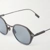 Round-Frame Titanium Sunglasses - CU Round-Frame Titanium Sunglasses - CU