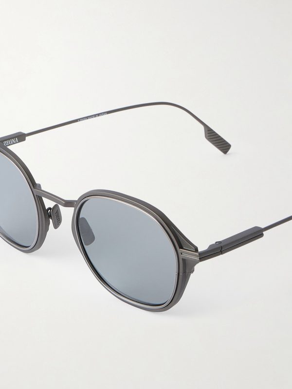 Round-Frame Titanium Sunglasses - CU Round-Frame Titanium Sunglasses - CU
