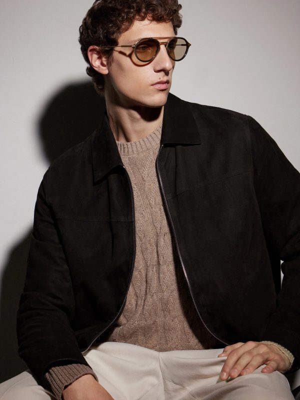 Aviator-Frame Titanium Sunglasses - OU