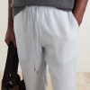 Straight-Leg Garment-Dyed Linen Drawstring Trousers - CU Straight-Leg Garment-Dyed Linen Drawstring Trousers - CU