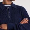 Silk and Linen-Blend Polo Sweater - CU Silk and Linen-Blend Polo Sweater - CU