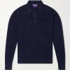 Silk and Linen-Blend Polo Sweater Silk and Linen-Blend Polo Sweater