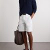 Silk and Linen-Blend Polo Sweater - OU Silk and Linen-Blend Polo Sweater - OU