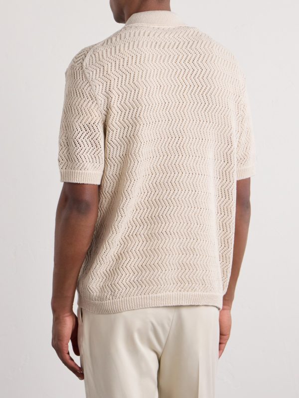 Knitted Cotton Shirt - BK Knitted Cotton Shirt - BK