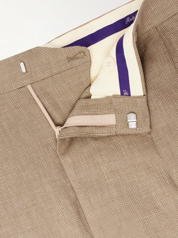 Straight-Leg Pleated Linen, Cotton and Silk-Blend Suit Trousers - E1
