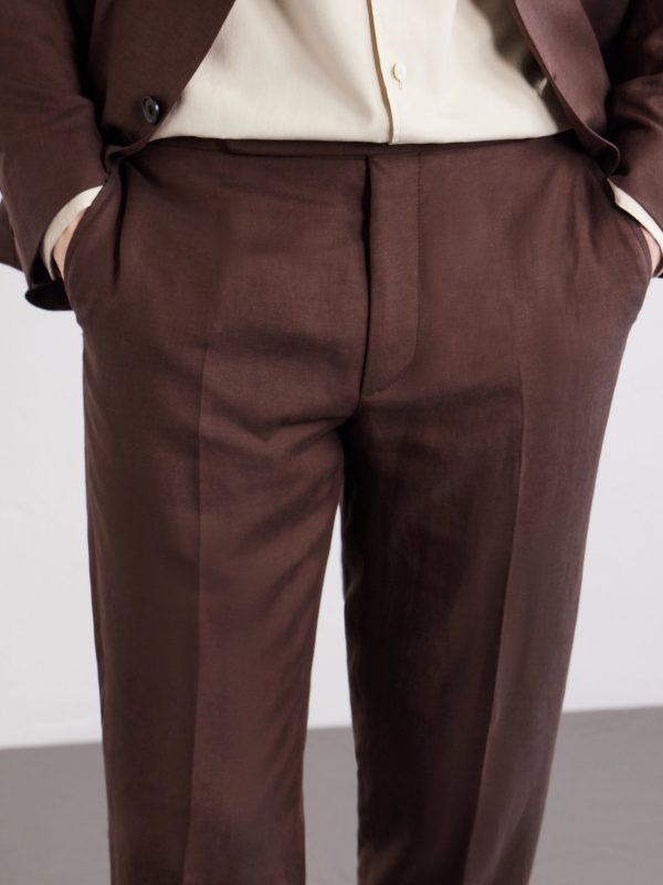 Straight-Leg Silk and Linen-Blend Suit Trousers - CU