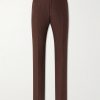 Straight-Leg Silk and Linen-Blend Suit Trousers