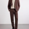 Straight-Leg Silk and Linen-Blend Suit Trousers - OU