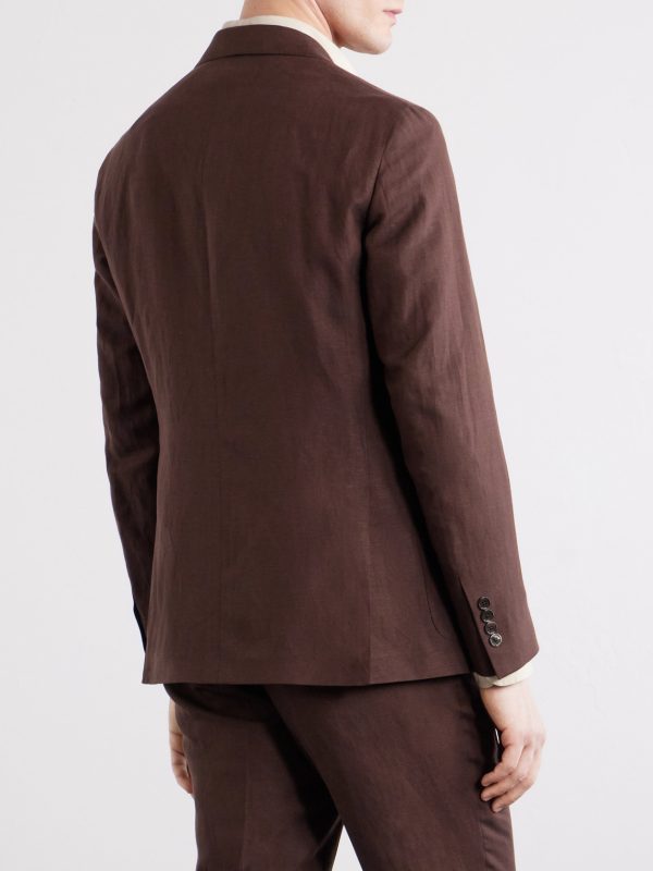 Silk and Linen-Blend Suit Jacket - BK Silk and Linen-Blend Suit Jacket - BK