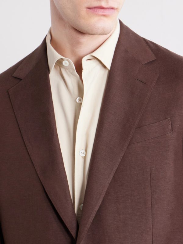 Silk and Linen-Blend Suit Jacket - CU Silk and Linen-Blend Suit Jacket - CU