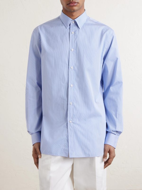Striped Cotton-Poplin Shirt - CU Striped Cotton-Poplin Shirt - CU